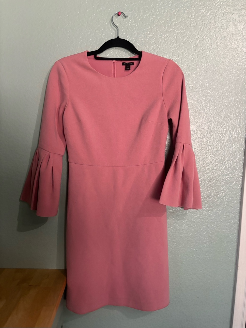 Ann Taylor Pink Bell-Sleeve Sheath Dress